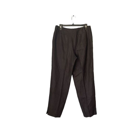 Talbots 100% Irish linen black fully lined pants/side and back pockets/size 10 - Picture 1 of 8